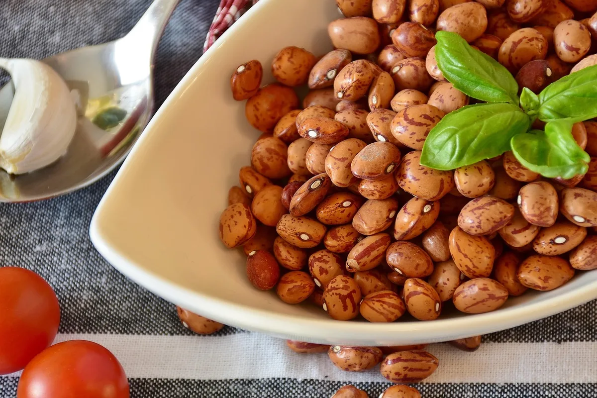 Bol de légumineuses trempées prêt à cuire